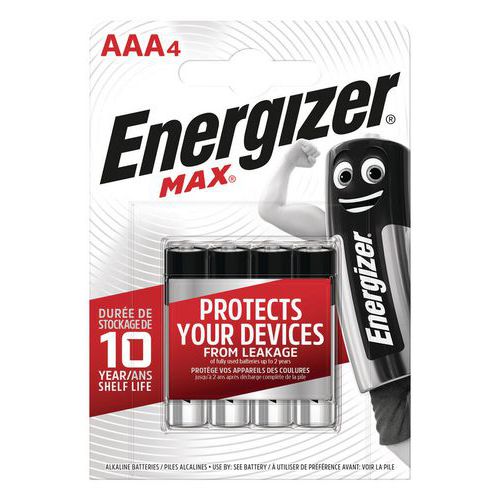 Max AAA batteries - Pack of 4 - Energizer