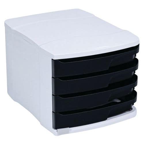 Two-tone filing unit, 4 drawers - Manutan Expert