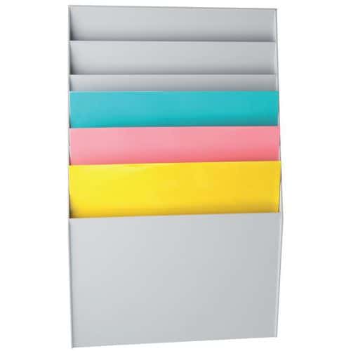 Vertical file organiser - 6 compartments- Paperflow