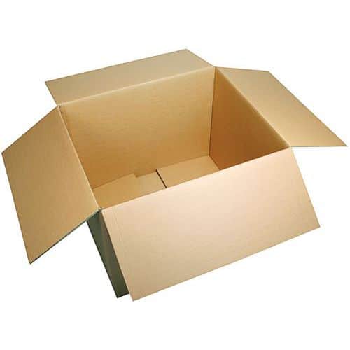 Slotted box made of recycled materials - Triple wall - Pack of 5 - Manutan Expert