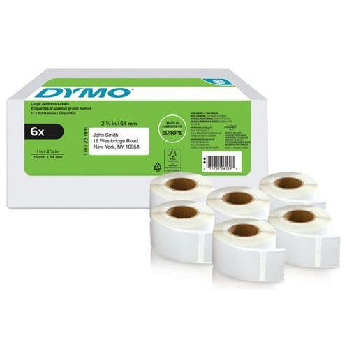 LabelWriter self-adhesive return labels, 6 rolls - Dymo®