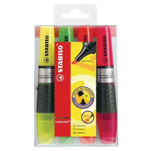 Set of 4 Luminator highlighters - Assorted colours - Stabilo