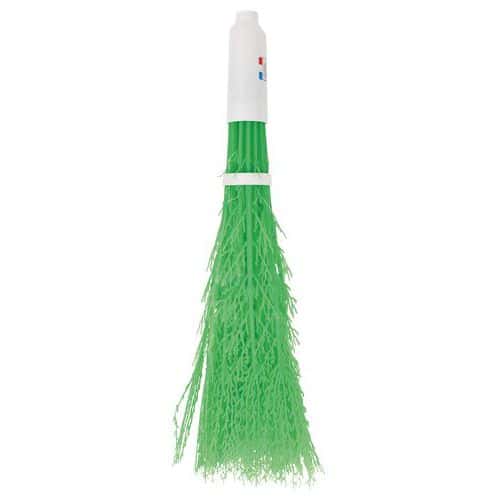 Synthetic fibre sweeping brush - Green - Manutan Expert