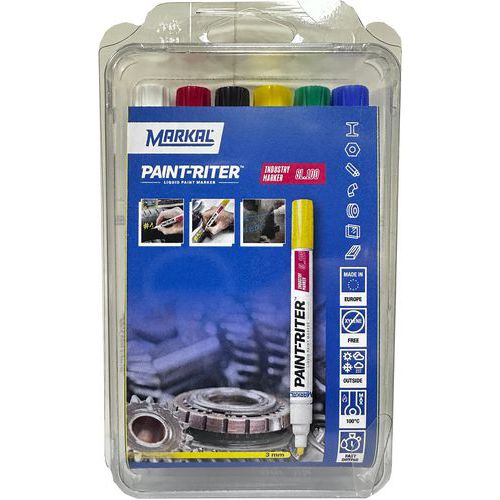 Set of 6 Markal liquid paint markers - SL100