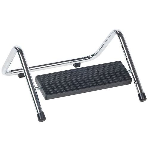 Adjustable Under Desk Footrest - Chrome Frame - Home/Office - Manutan Expert