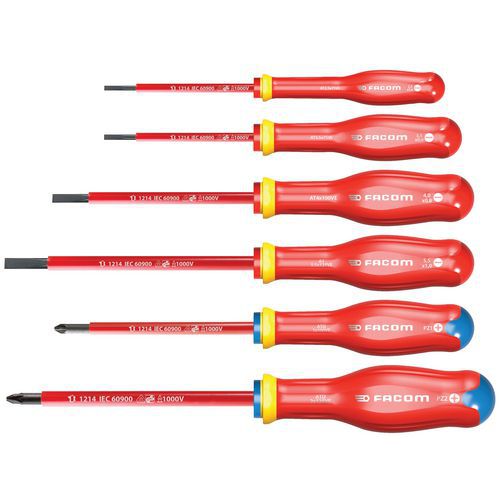 Set of six Protwist® screwdrivers, 1000 V - Facom