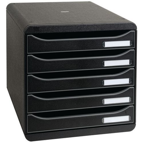 Big Box Plus filing unit - black - 5 drawers - Exacompta