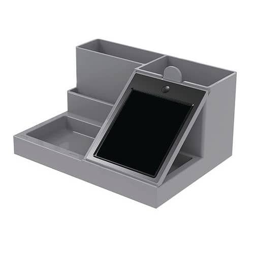 Pencil pot, desk organiser, digital notes - Grey