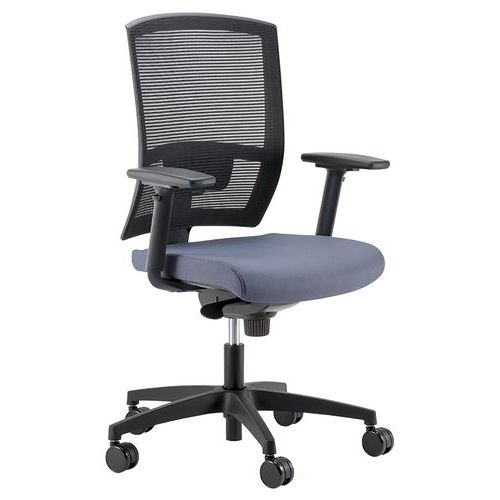 Mia office chair with adjustable armrests - Linea Fabbrica