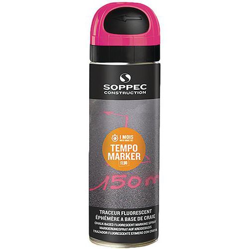 Fluorescent, chalk-based temporary marking spray - Tempo Marker - Soppec