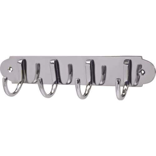 M Marcus Solid Brass Coat Rack - Polished Chrome