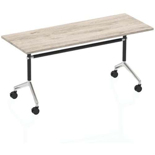 Grey Oak Top - Flip Top Rectangular Office Table - 1600mm - Impulse