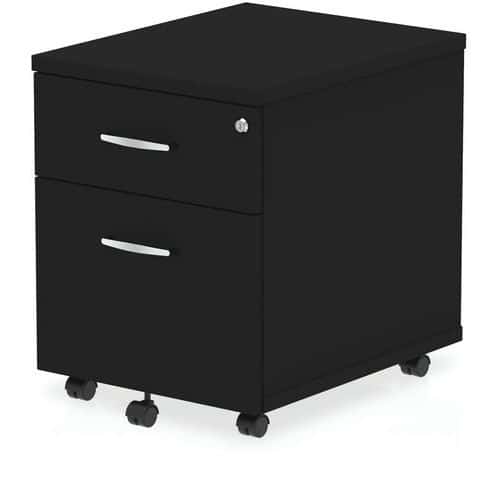 Black 2 Drawer Mobile Pedestal Accessory - Dynamic Impulse