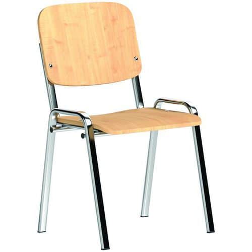 Stacking Office Chair - Beech Wood Frame -Meeting/Conference Room -ISO