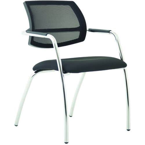 Stackable Mesh Office/Reception Visitor Chair - Fabric Seat - Swift