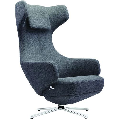 Grey Cashmere Executive Visitor/Reception Armchair - Swivelling -Sofia