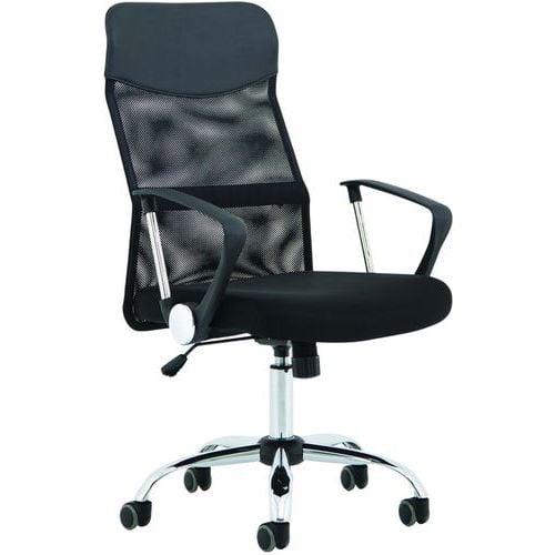High Back Mesh/Leather Executive Home/Office Chair - Mobile - Vegalite