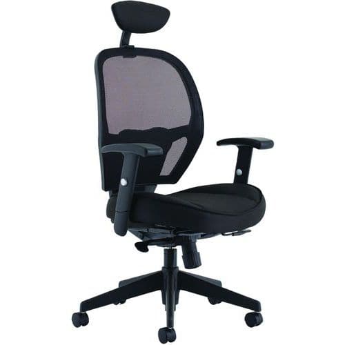 Black Mesh Task Operator Office Chair With Arms - Mobile - Denver