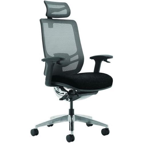 Black Mesh Home/Office Task Operator Chair - Ergonomic & Mobile - Ergo