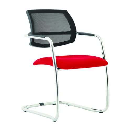 Stackable Mesh Office Visitor Chair - Fabric Seat - Cantilever - Swift