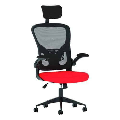 Executive Mesh Chair - Folding Arms - Mobile & Ergonomic - Dynamic Ace