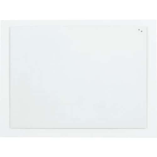 White Write-on Magnetic Glass Notice Board - Home/Office -HxW 1.2x1.8m