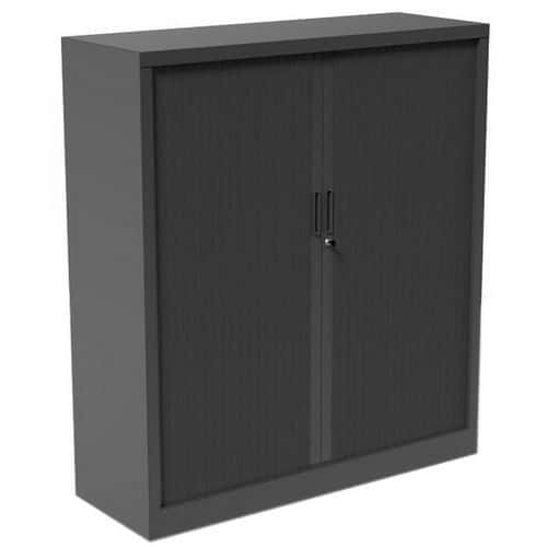 Tambour cabinet - With top shelf - Anthracite