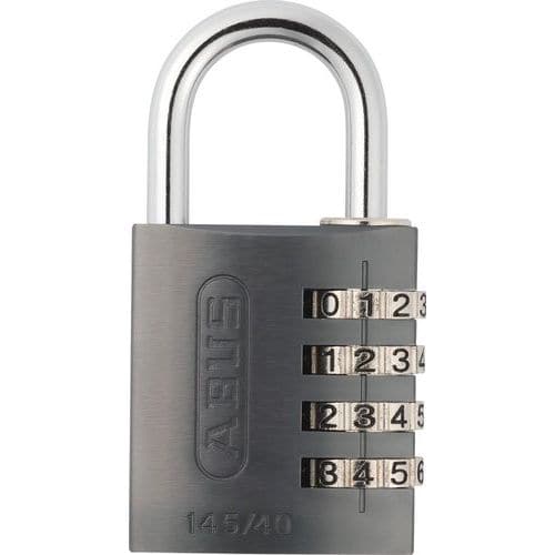 145/40 aluminium combination padlock