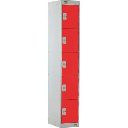 Metal Storage Lockers - 5 Cabinets - Nestable - Anti-Bacterial Coat