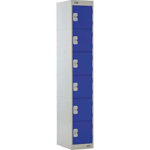 Metal Storage Lockers - 6 Cabinets - Nestable - Anti-Bacterial Coat
