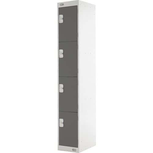 Metal Storage Lockers - 4 Cabinets - Nestable - Anti-Bacterial Coat