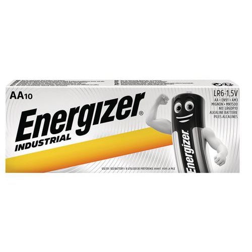 Industrial alkaline battery - AA LR6 - Pack of 10 - Energizer