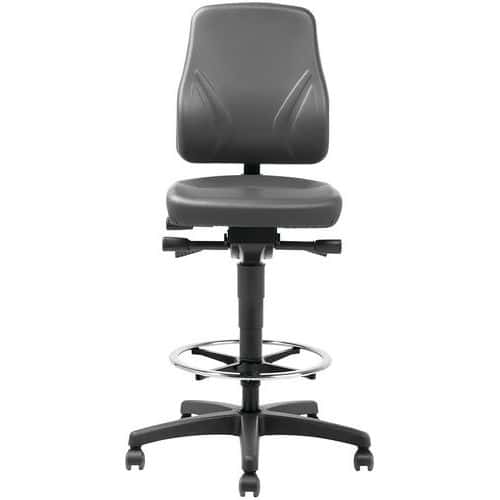 Tall ergonomic workshop chair on castors - Manutan Expert