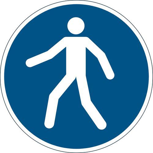 Adhesive floor-marking pictogram with Pedestrian symbol