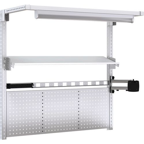 Bott Cubio 1500mm Frame Kit. Light, Shelf, Power Rail, Bracket & Panel