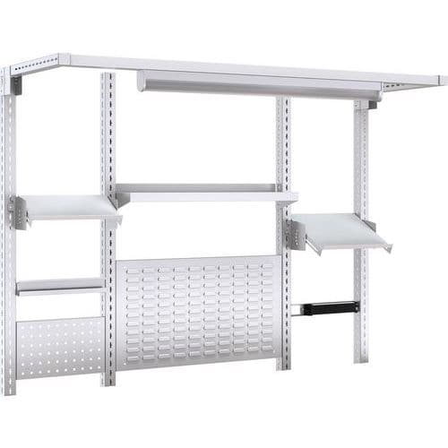 Bott Cubio 2000mm Frame Kit. Light, 3 Shelves, Power Rail & Panels