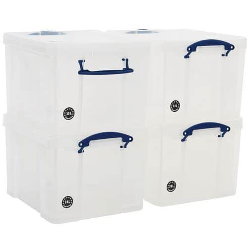 Clip Lock Box - 35 L - Clear - Really Useful