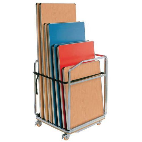 Small Heavy-Duty Table Trolley for Easy Transport of Folding Tables