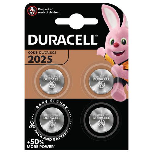DL 2025 lithium coin batteries - Pack of 4 - Duracell