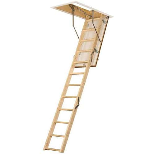 Folding Wooden Loft Ladder & Hatch - Draft Resistant - EUROFOLD