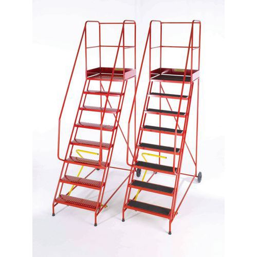 Steel Platform Ladder - 6-15 Punched/Anti-slip Treads - TB Davies MOB