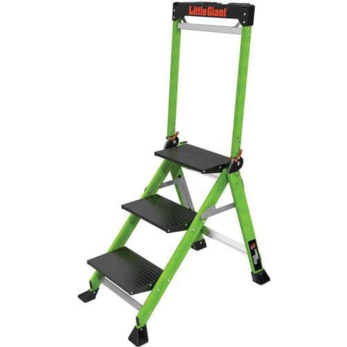 Little Giant 3 Tread Fibreglass Professional Platform HiViz Stepladder