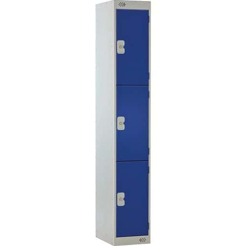 Metal Storage Lockers - 3 Cabinets - Nestable - Anti-Bacterial Coat