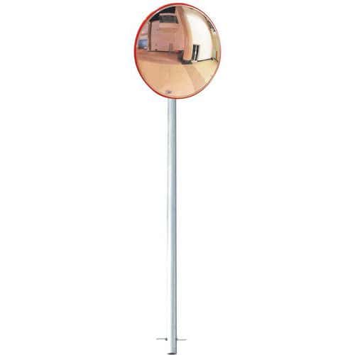 Security mirror with pole - 130° view - Manutan Expert