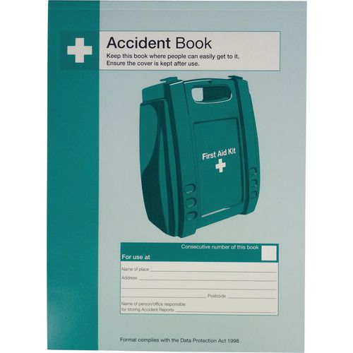 Accident Book - For Safety and First Aid - Data Protection Compliant