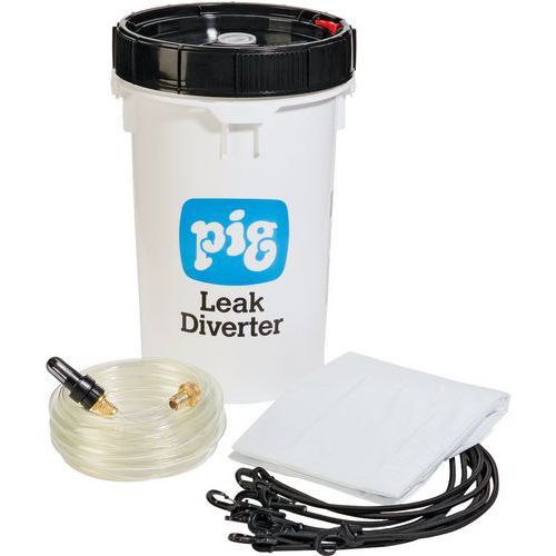 Roof Leak Diverter Kits - Pail & Hose - 152x152cm Tarp - New Pig