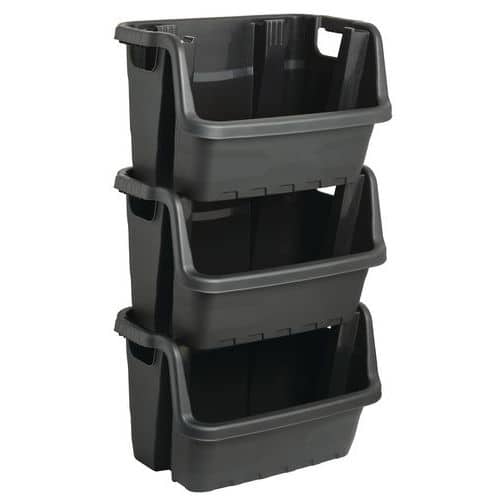 Stacking Crates - Heavy Duty Storage - Pack Of 4 - Strata - Robust