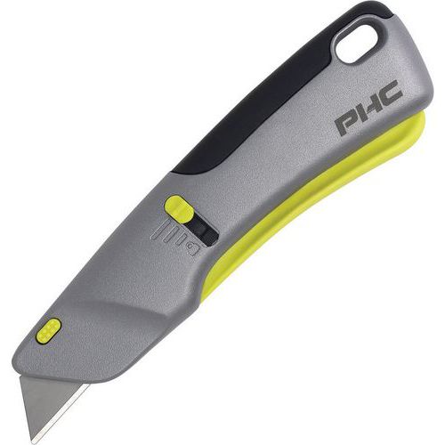 Metal Utility Knife - Auto Retracting Blade - Squeezable Handle -Victa