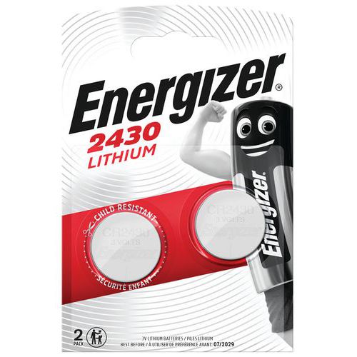 Button battery - CR2430 - 3 V - Pack of 2 - Energizer