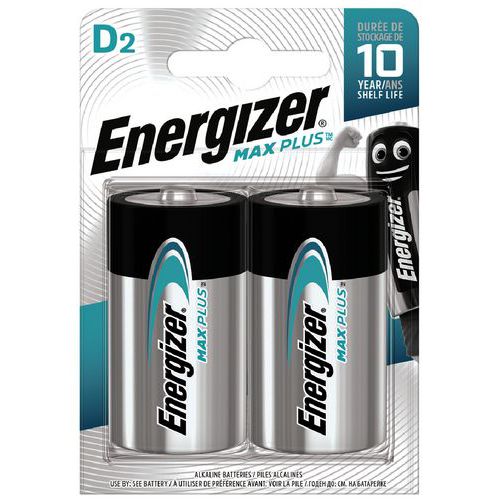 Max Plus D/LR20 FSB2 alkaline battery - Pack of 2 - Energizer